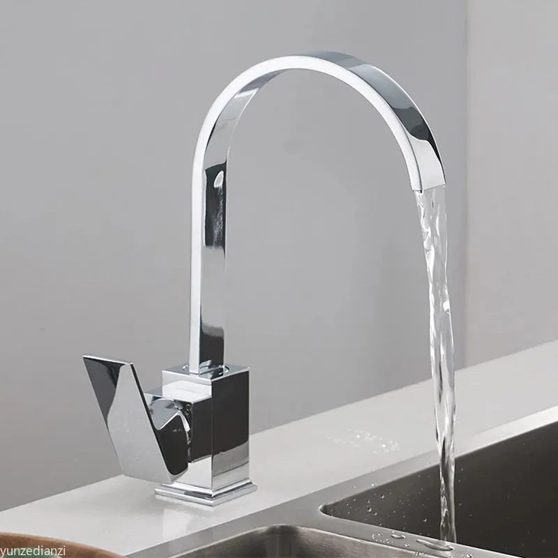 

Kitchen Faucets Brass Kitchen Sink Water Faucet Cold and Hot Water Single Hole Water Tap Brass Mixer
