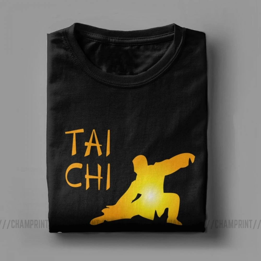 Мужские футболки Tai Chi Cultivate The Harmony 100% хлопковые топы новинка футболка с коротким