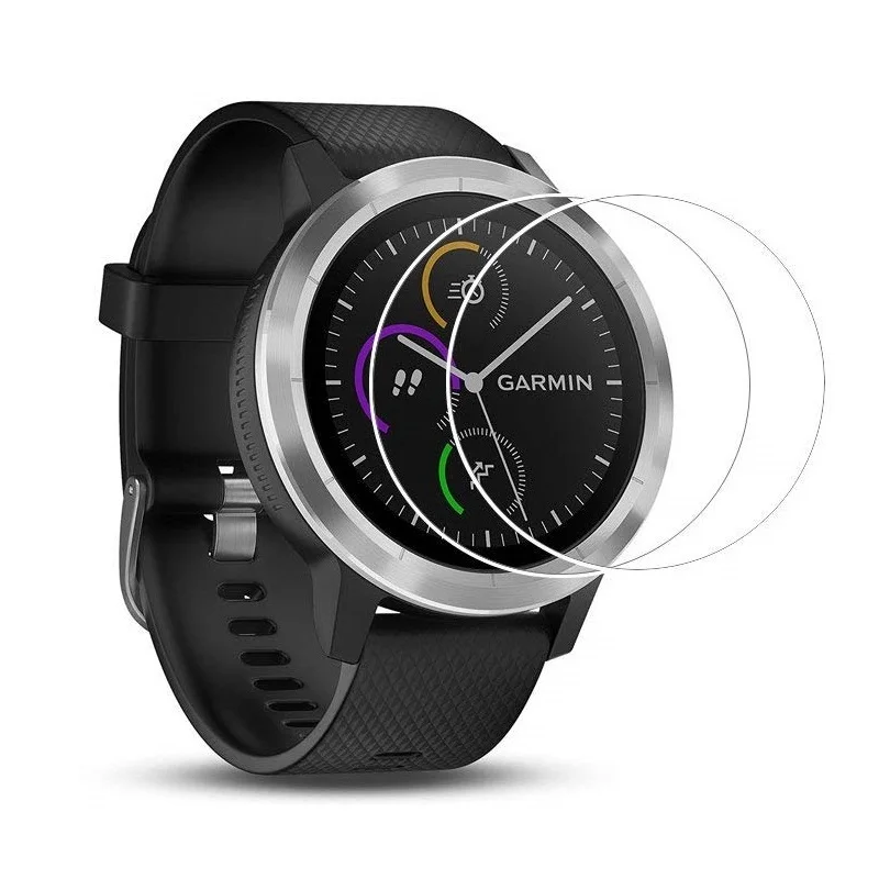 VSKEY 10PCS Round Smart Watch Screen Protector for Garmin Vivoactive 3 Trainer Anti-Scratch Tempered Glass Protective Film | Электроника