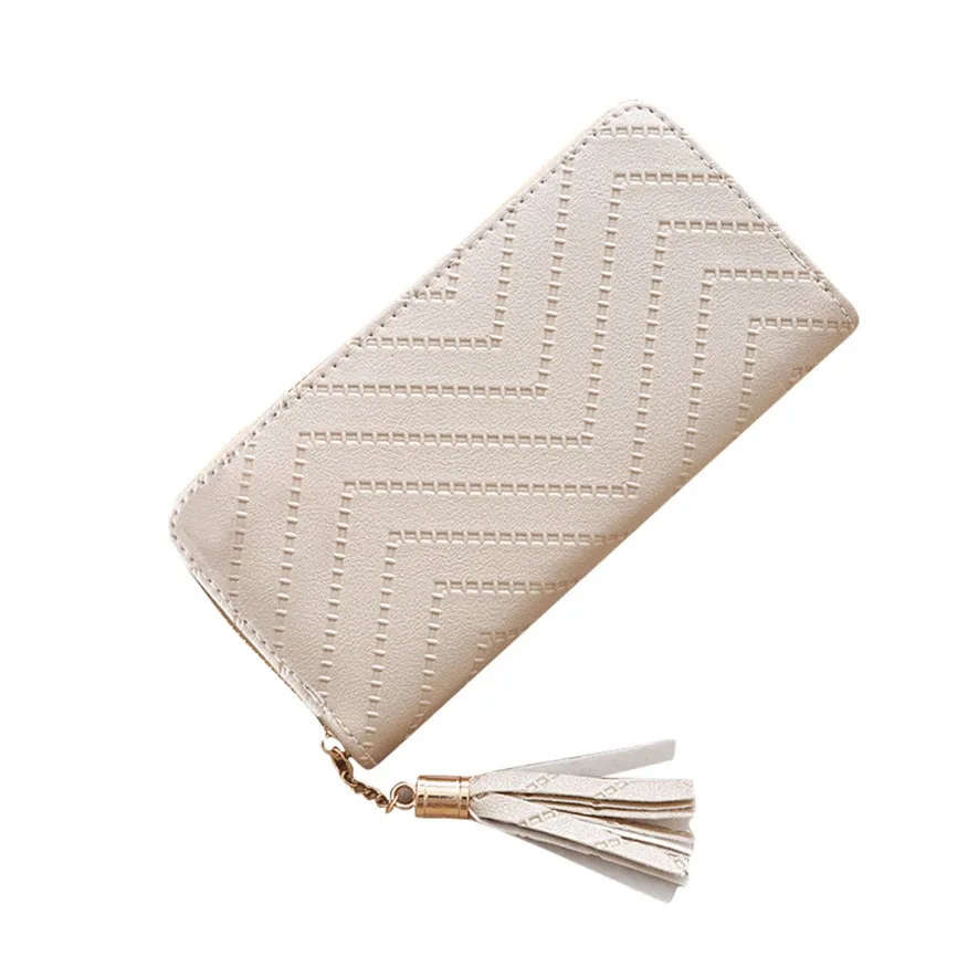 Новинка 2019 Женский Роскошный кошелек Одноцветный Длинный высокого качества