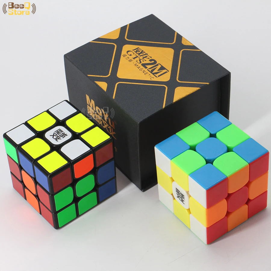 Магнитный магический куб 3x3x3 Moyu Weilong Gts2M черный пазл без наклеек Профессиональный