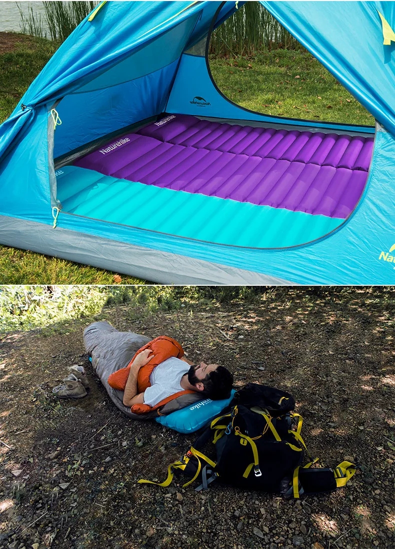 Naturehike надувная кровать 7,5 см утолщенный походный коврик с подушкой легкий открытый тент спальный коврик надувной матрас NH18Q001-D