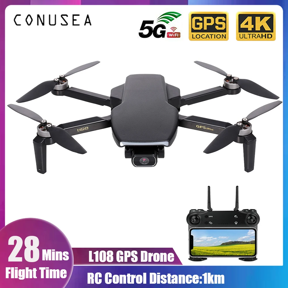 

2020 L108 RC Drone 4K profesional with camera HD Drones professionnel quadcopter GPS 5G WIFI FPV rc helicopter dron VS SG108