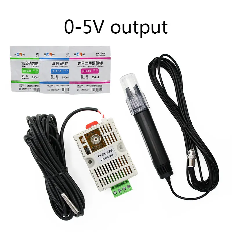 0-5V output РН датчик температуры датчик обнаружения модуль напряжение 0-5 в 0-10 В 4-20mA RS485 выход рН датчик рН электрод BNC - Цвет: 0-5V output