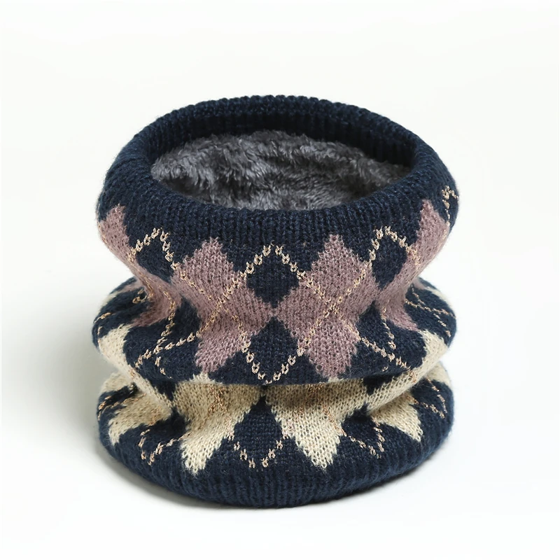 Шарф-кольцо унисекс кашемировый зимний вязаный 2021 |