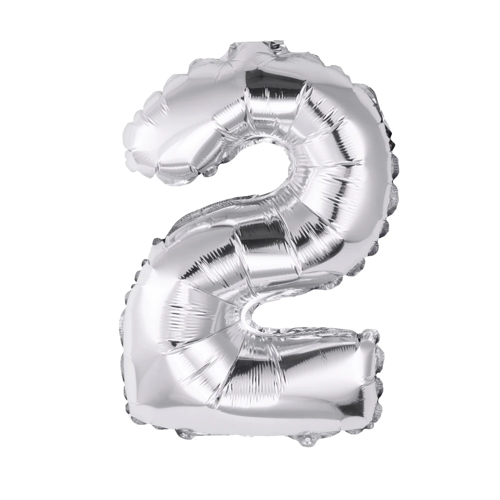 CARRYWON Ballons16 дюймов золотое серебряное число фольгированных шаров цифра воздушный шар День рождения свадьбы украшения день рождения шар - Цвет: Черный