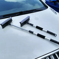 car glass wiper telescopic handle windshield rubber scraper long handle telescopic double sided windo brush sponge cleaning tool