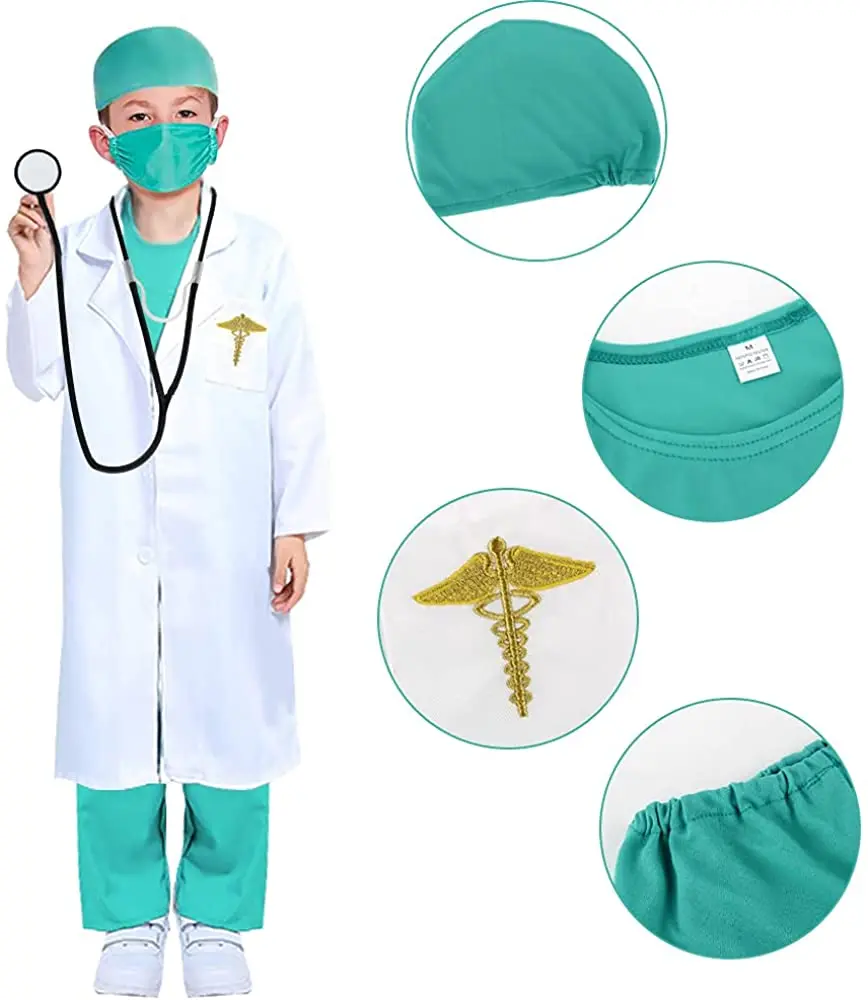 Детский хирургический костюм маскарадный Доктора для Хэллоуина
