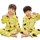 Большой выбор Детских комплектов зимняя новая Пижама, комплект для малышей, для маленьких мальчиков и девочек, одежда для сна, детская одежда детские штаны на вельветовой подкладке; Домашняя одежда для подростков; Комплект детской одежды; Одежда для детей от 3 до 12 лет