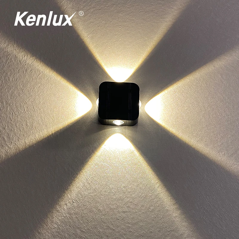 Светодиодный алюминиевый настенный квадратный светильник декоративное