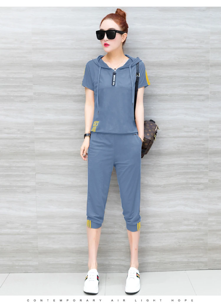 Спортивные костюмы для женщин из двух частей спортивные костюмы co-ord комплект летней одежды желтые наряды размера плюс толстовки топ и брюки