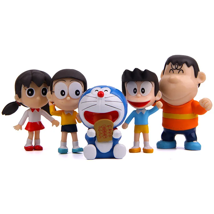 Экшн фигурки Doraemon Nobita Nobi Shizuka Minamoto Takeshi Gouda Suneo Honekawa Dorami игрушки синяя кошка куклы
