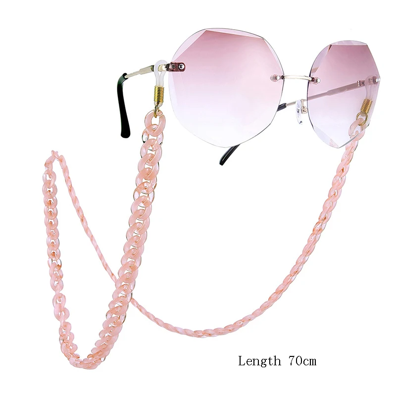 

New Fashion Leopard Acrylic Sunglasses Chain Women Reading Glasses Hanging Neck Chain Largand Glasses Chain Eyeglasses Strap