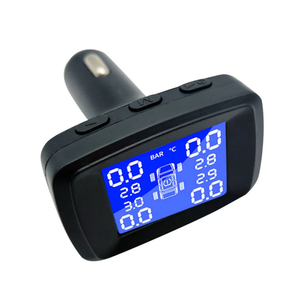 Автомобильная система контроля давления в шинах TPMS с ЖК дисплеем и 4 внешними