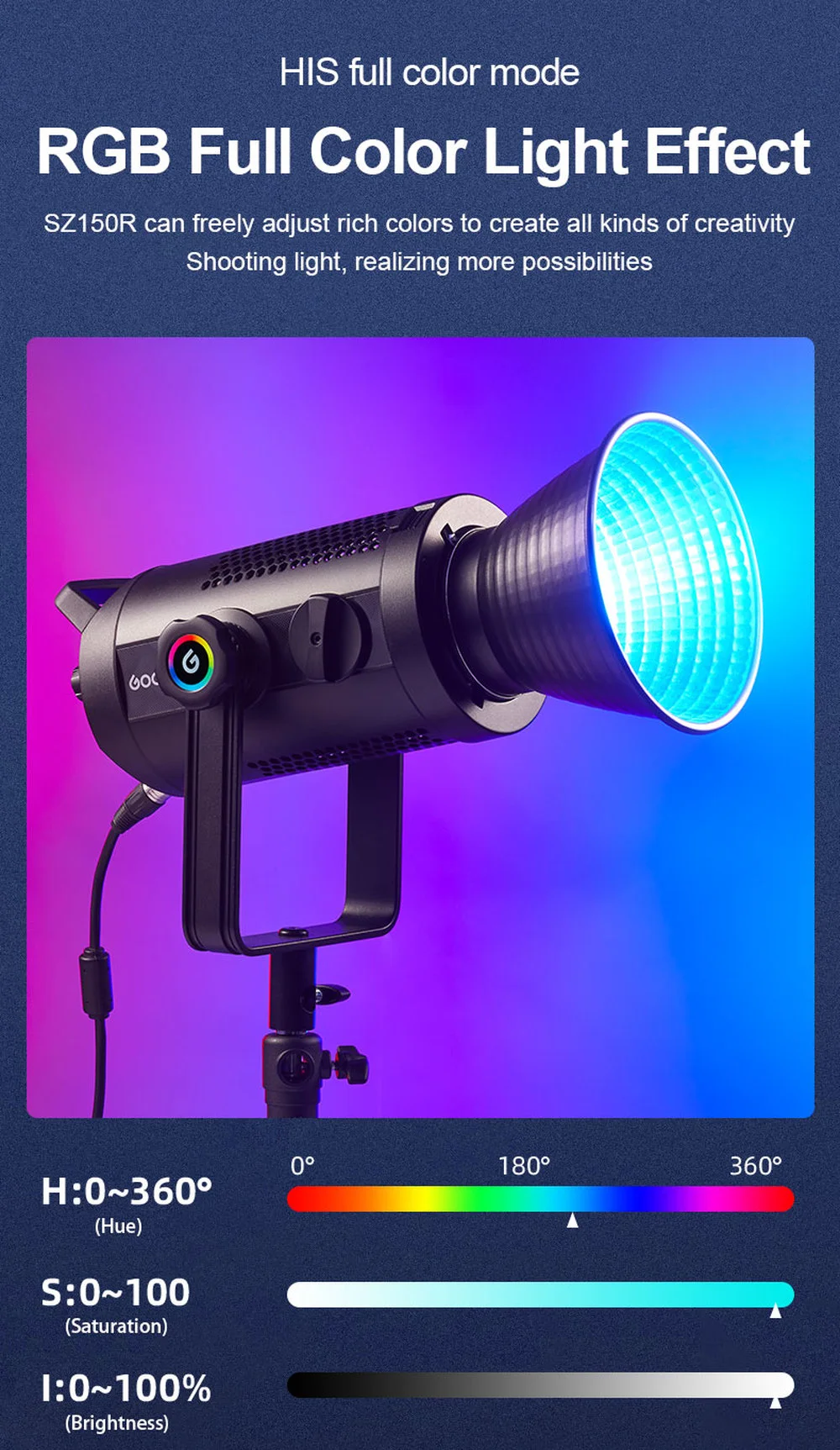 Godox SZ150R 150 Вт RGB светодиодный видео светильник Bowens Mount 2 4G Беспроводной X Системы для
