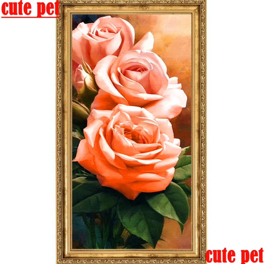 

Алмазная картина в виде Розы, квадратная вышивка, вышивка крестиком, 5D цветы, алмазная вышивка, стразы, бриллиант, подарок