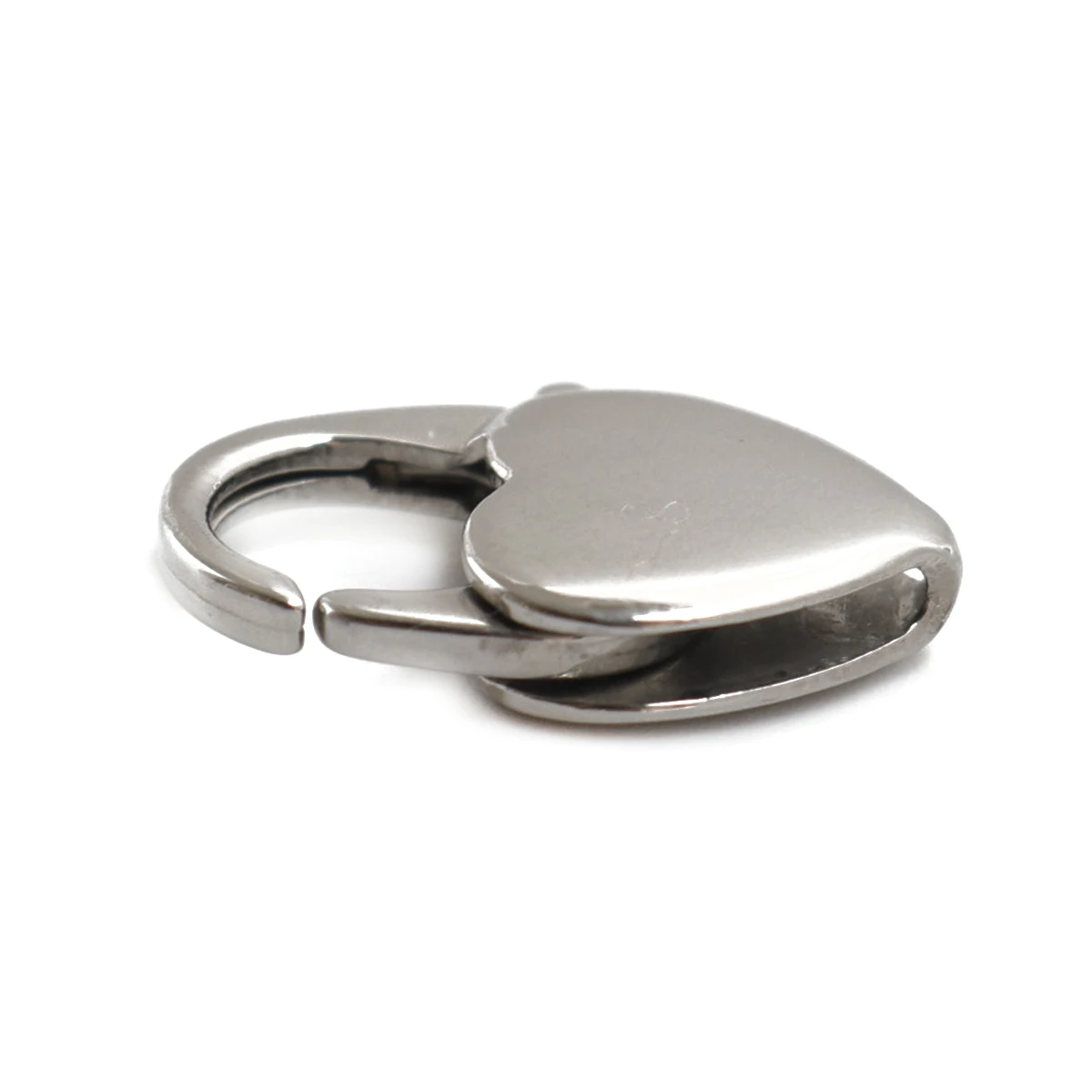 

1 Piece304 Stainless Steel Lobster Clasp Findings Heart Silver Color
