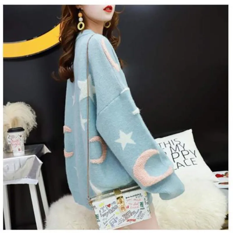 2020 милые женские вязаные топы джемпер женский свитер Пуловеры на осень и весну с