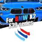 Прямая поставка 3 шт для автомобиля 3D M Стайлинг передняя решетка накладка на бампер полосы наклейки покрытие для BMW X2 серия F39 2018-2020