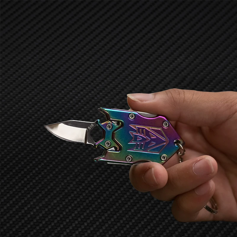 Мини-трансформеры складной нож черный цвет титан для самозащиты портативный