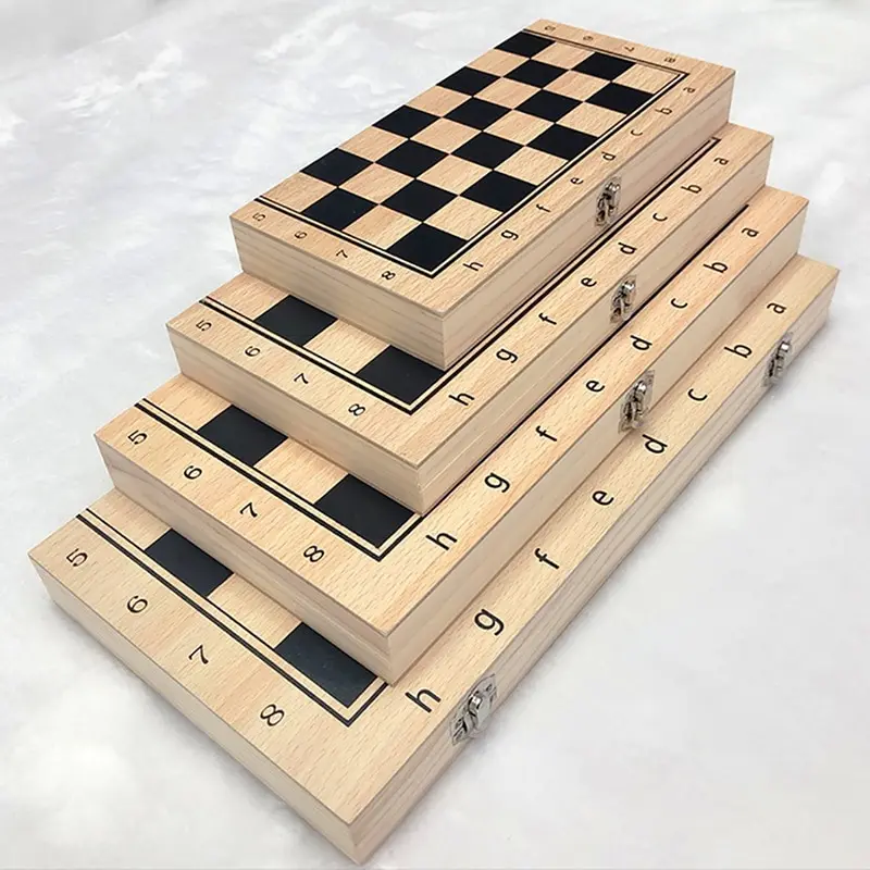 

3 IN 1 Wooden International Chess Set wooden Chess Board games Checkers Puzzle game engaged Birthday gift For kids ajedrez 1#