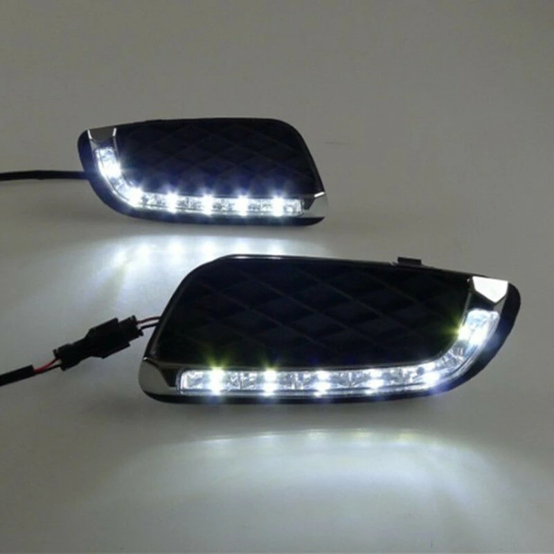 1 комплект белый светодиодный дневный ходовой светильник DRL для MERCEDES BENZ Smart 2008-2010 |