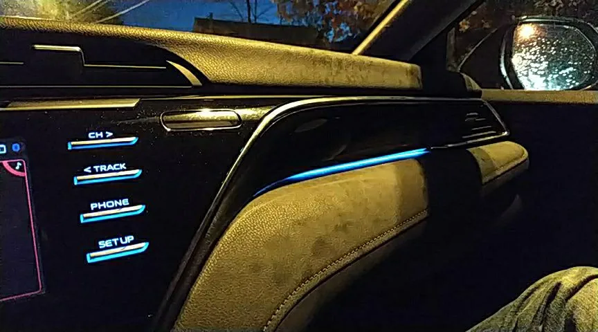 Ics Blue Автомобильный Внутренний светодиодный атмосферный декоративный светильник для Toyota Camry Altis XV70 для Daihatsu - Испускаемый цвет: Ics Blue