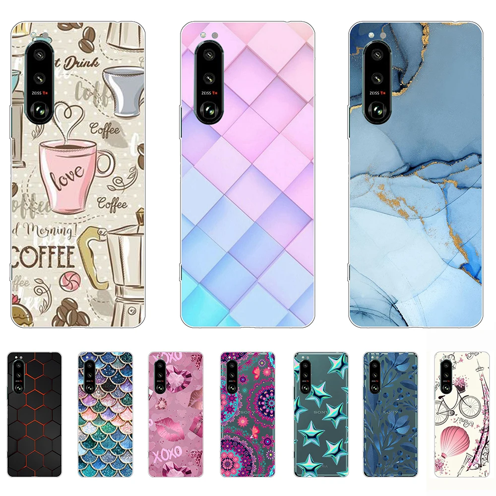 

Case for Sony Xperia 5 III Silicon Durable Fashion Shell Case 6.1inch Tpu Non-slip Soft Bumper Anti-knock Ultra-thin Personality