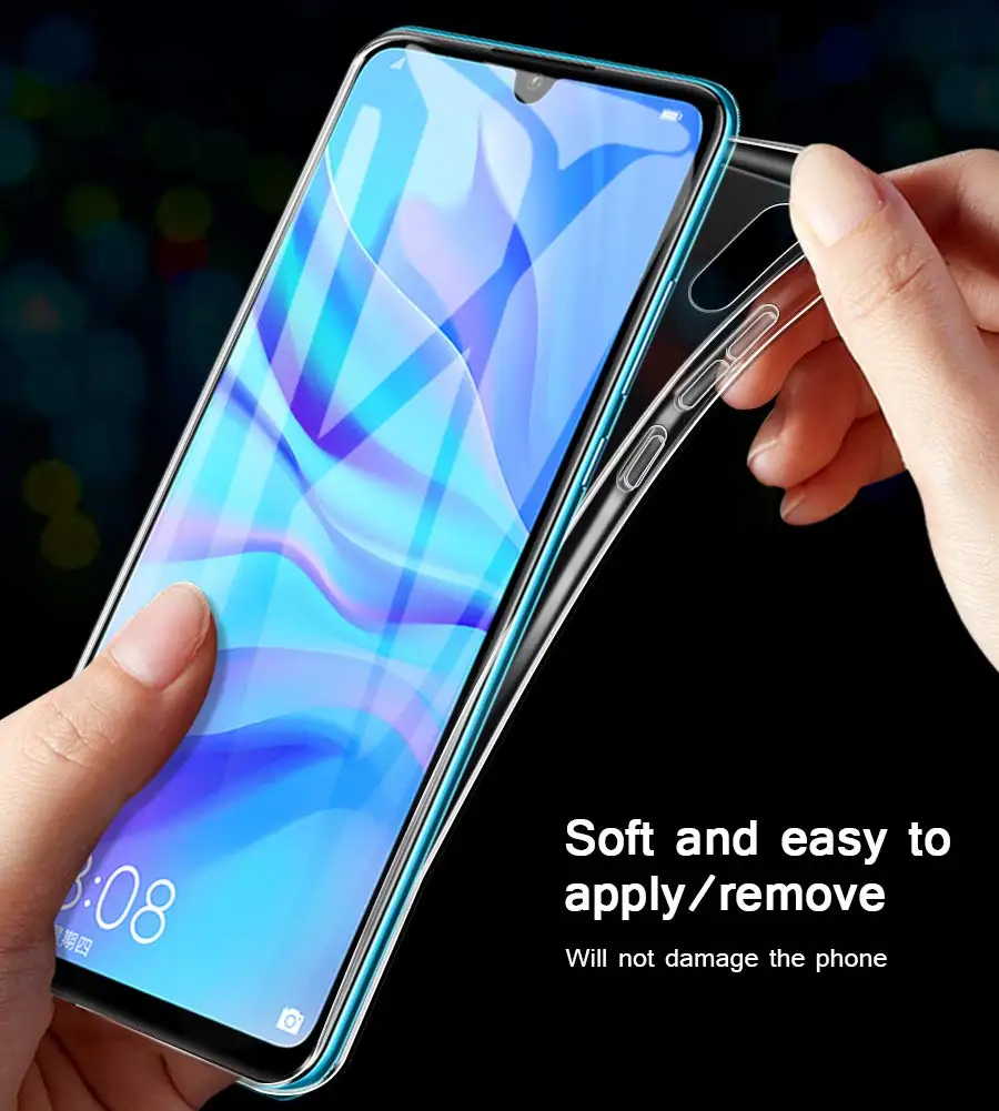 Чехол для Huawei P30 lite TPU силиконовый прозрачный облегающий Бампер Мягкий чехол 6 15