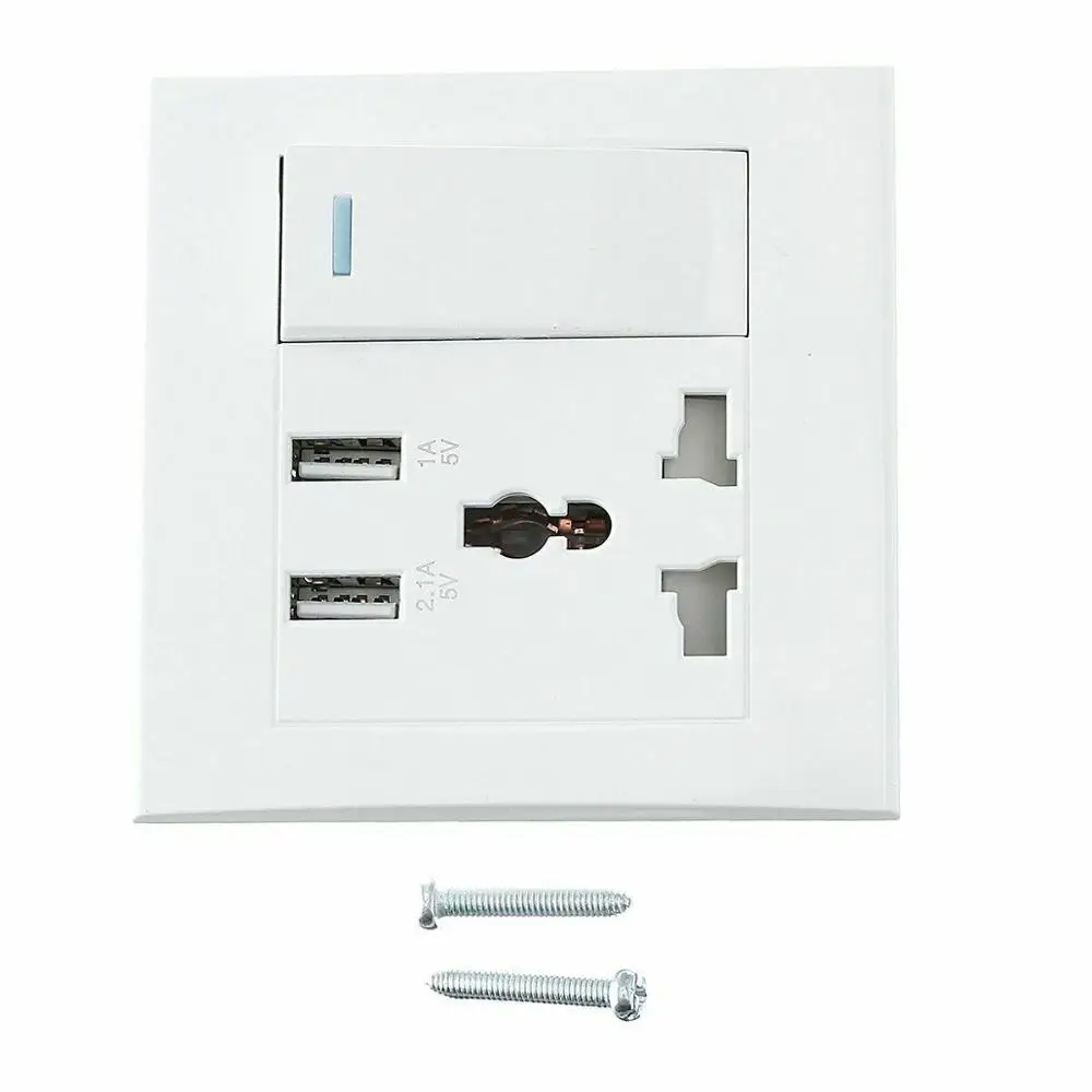 Зарядное устройство с двумя usb портами DC 5 В 2.1A адаптер AC110V 250V 10A электрическая