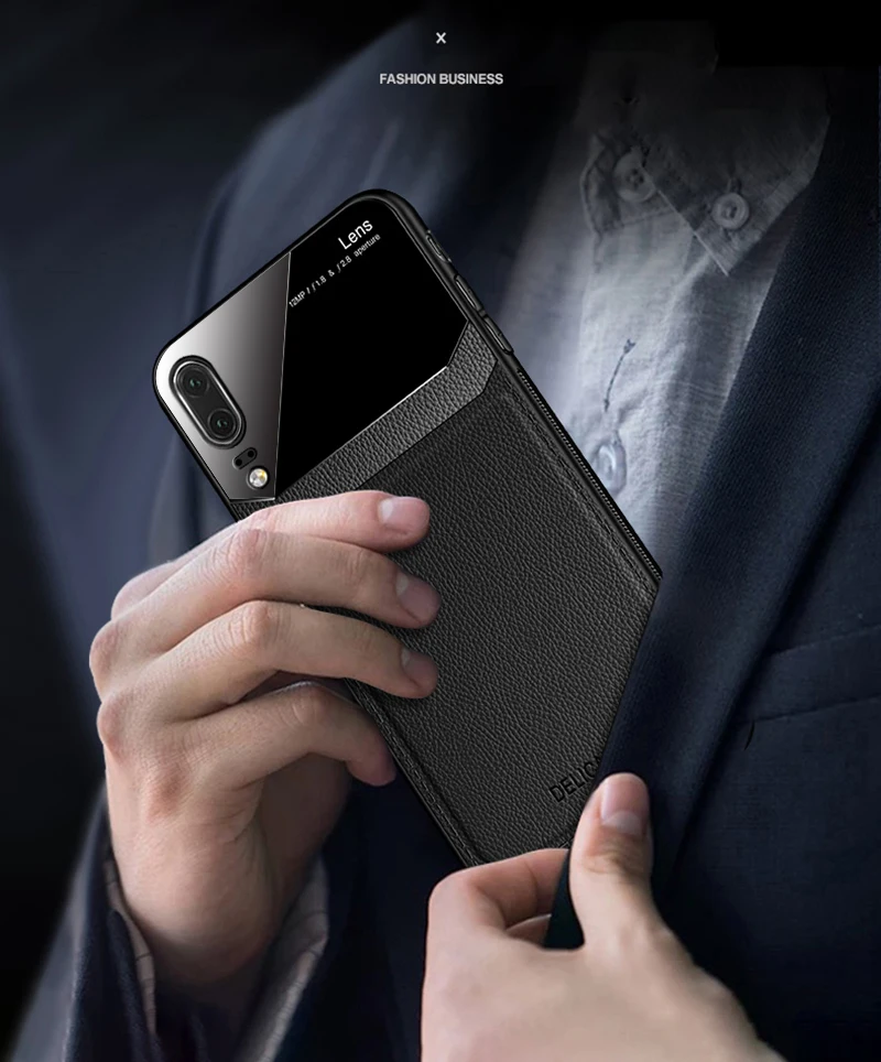 I coque, чехол, чехол, для HuaWei P20 Lite P20lite Pro на кожаном зеркальном стекле Силиконовый противоударный телефон роскошные оригинальные милые чехлы
