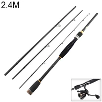 2 4m 4 section carbon fiber lure fishing rod m power ultra light spinning fishing pole lure fishing rods