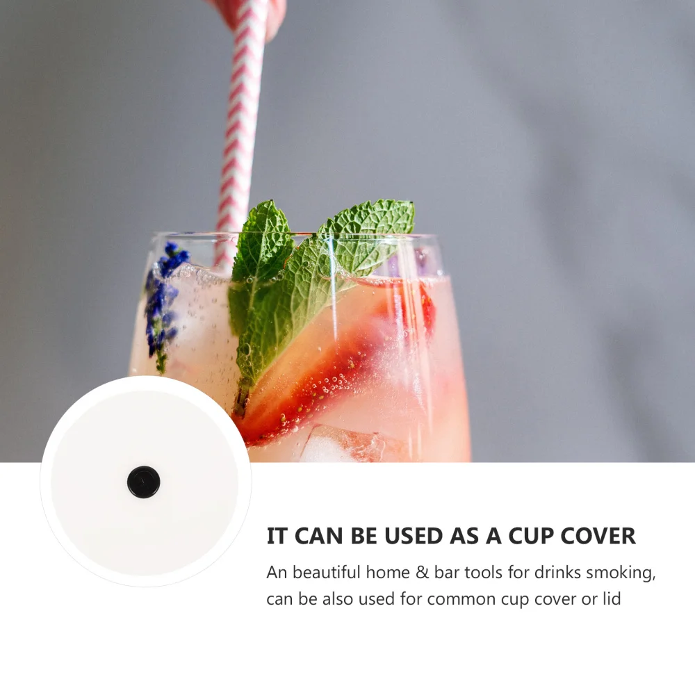 

Smoking Cup Cover Round Cocktail Drinks Smoking Cover Smoke Infuser Lid