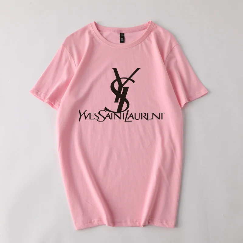 

Letter Floral Print Women T-Shirt 2021 Spring-Summer Casual Round Neck Female Top 100% Combed Cotton Women's Clothing