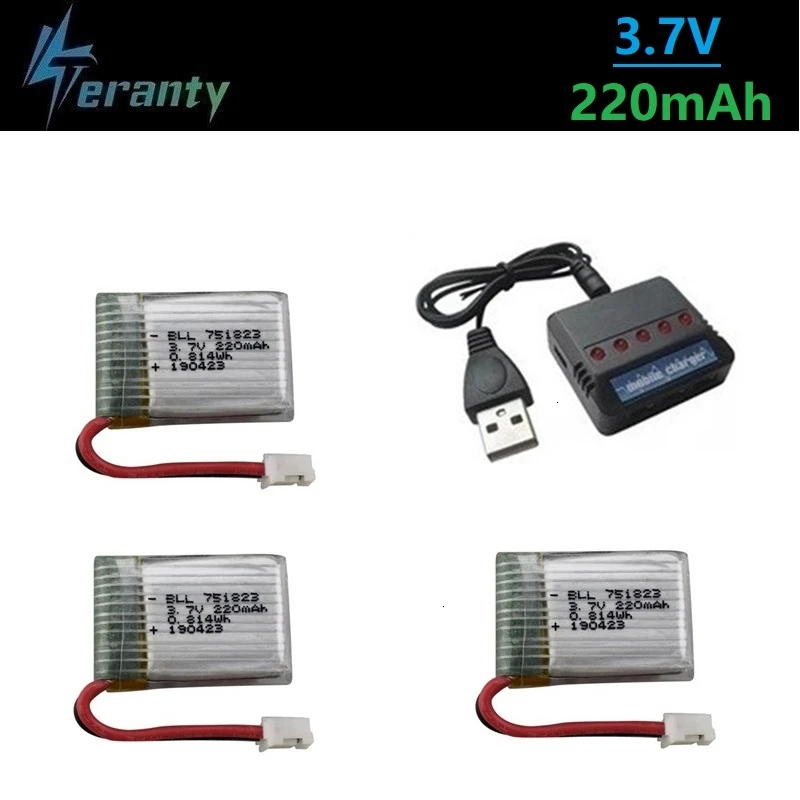 3 7 V 220mah LIPO батарея с зарядным устройством для E010 T36 NH010 F36 H36 RC дроны HS210 SANROCK GD65A ATOYX AT