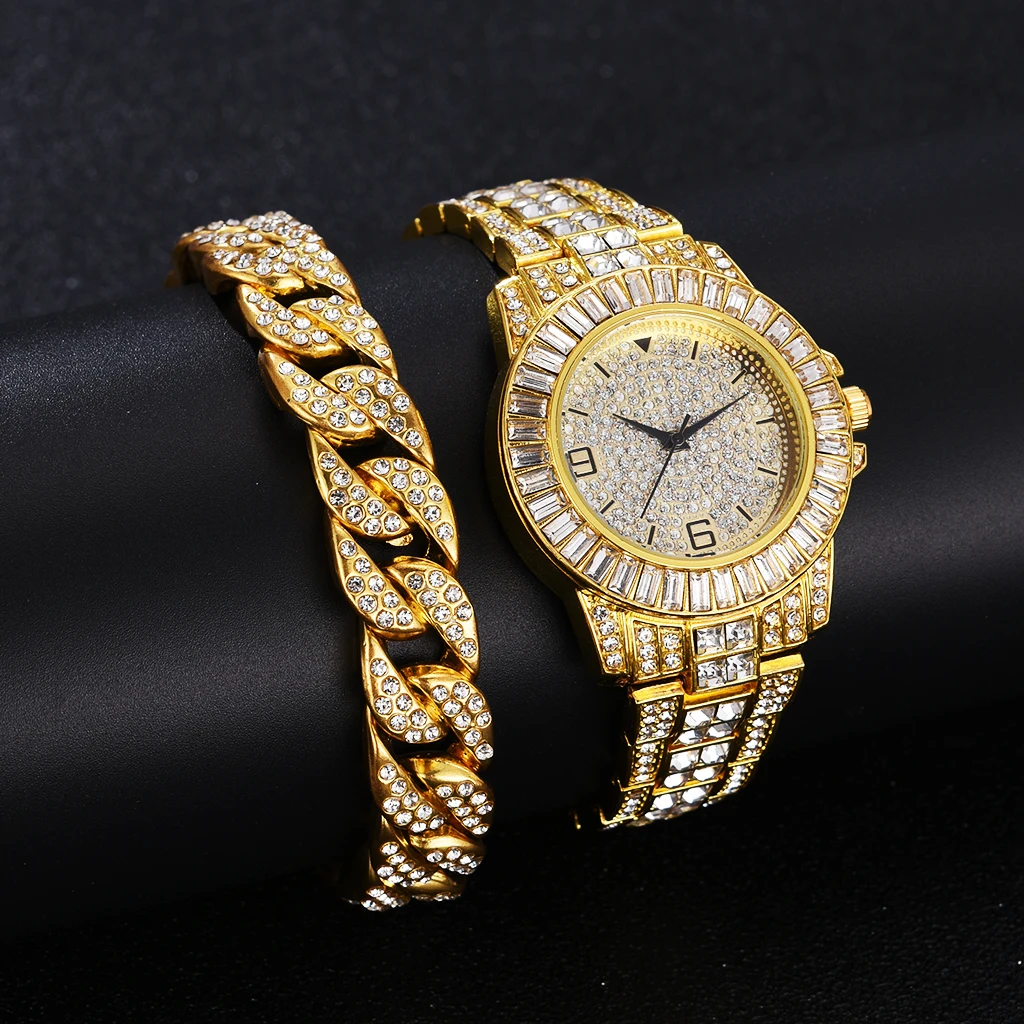 Часы унисекс со стразами повседневные с браслетом | Наручные часы