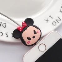 disney mickey mouse doll accessories anti breaking mobile phone charging line protector case stitch usb data line holder cover