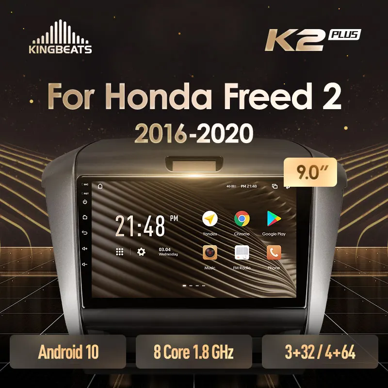 KingBeats штатное головное устройство For Honda Freed 2 2016 2020 GPS Android 10 автомагнитола на