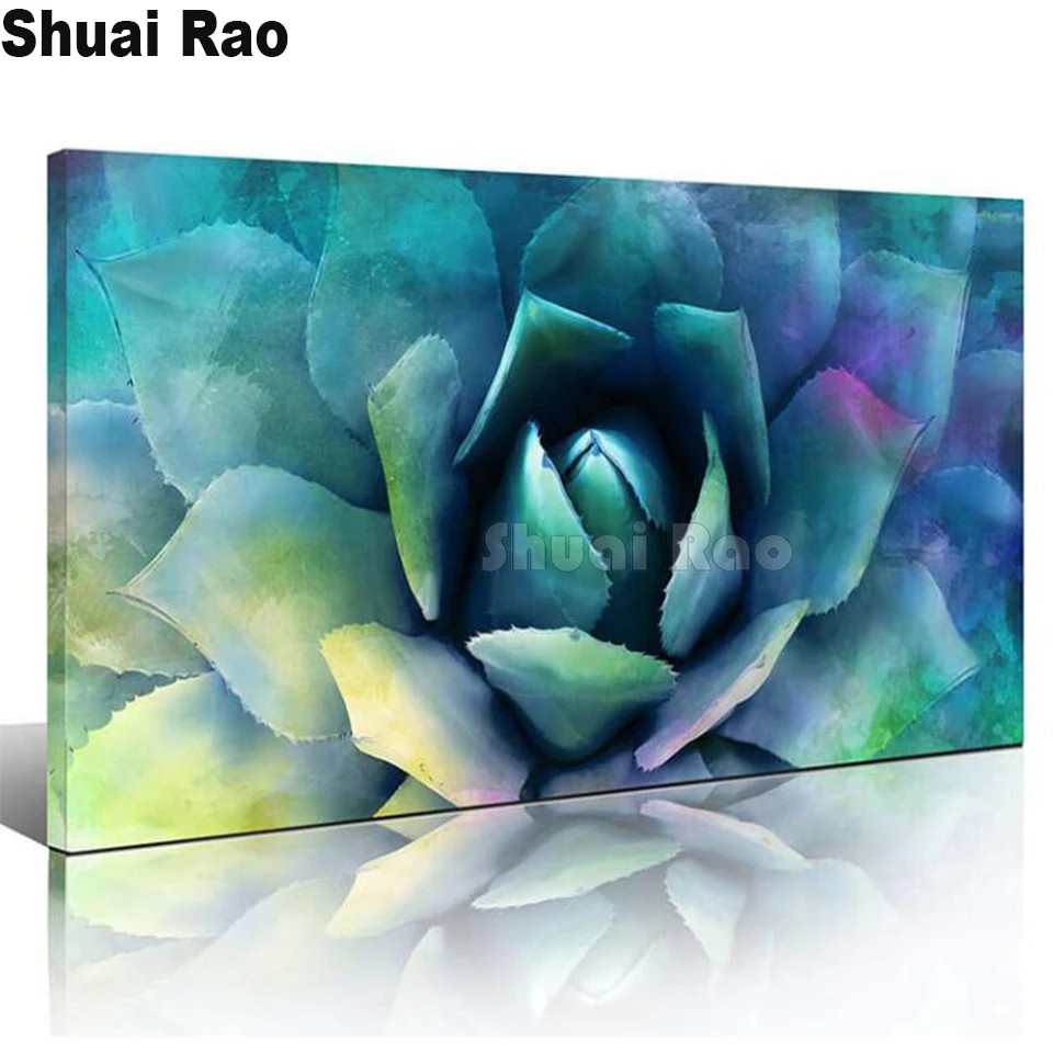 

5D DIY Diamond painting Green succulent Plant full Square round Diamond embroidery Cross stitch picture of Rhinestone Mosaic art