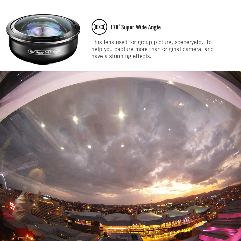 APEXEL Mulit layer оптический мобильный телефон объектив камеры 170 градусов супер