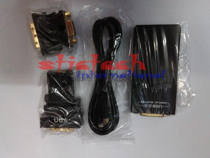 Через dhl или ems 10 шт USB 2 0 UGA мульти-дисплей адаптер с поддержкой DVI + VGA HDMI