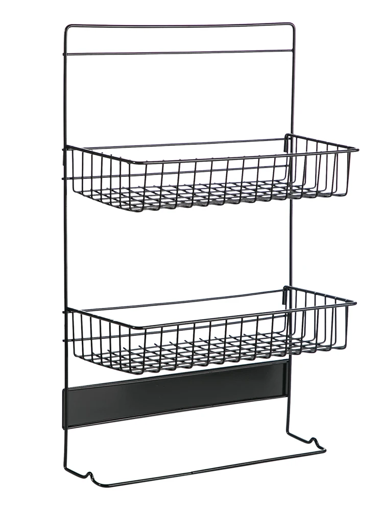 

Refrigerator Storage Rack Side Storage Kitchen Supplies Wall Hanging Multi-layer Storage Rack Hanging Basket Household