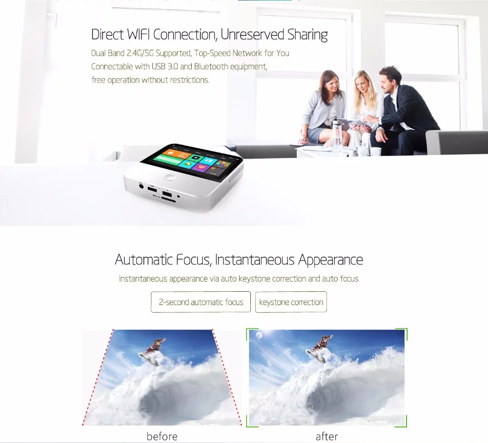 Zte Spro2 4G LTE проектор HD Smart MiFi Share маршрутизатор