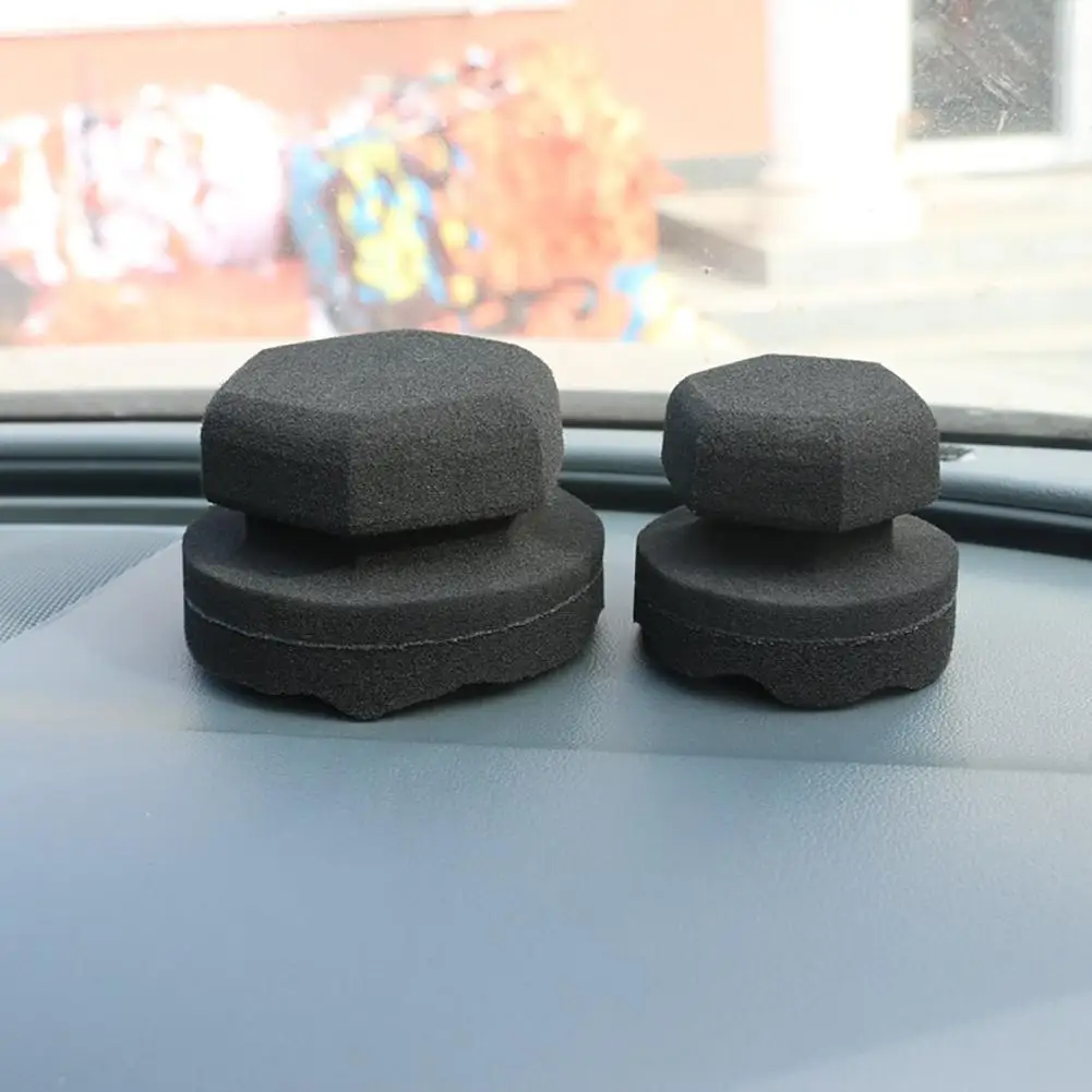 

2pcs Car Detailing Easier Wave Type Tire cleaning Tools Hex Grip Applicator Handheld Wheel Wash Sponge Car Accessories