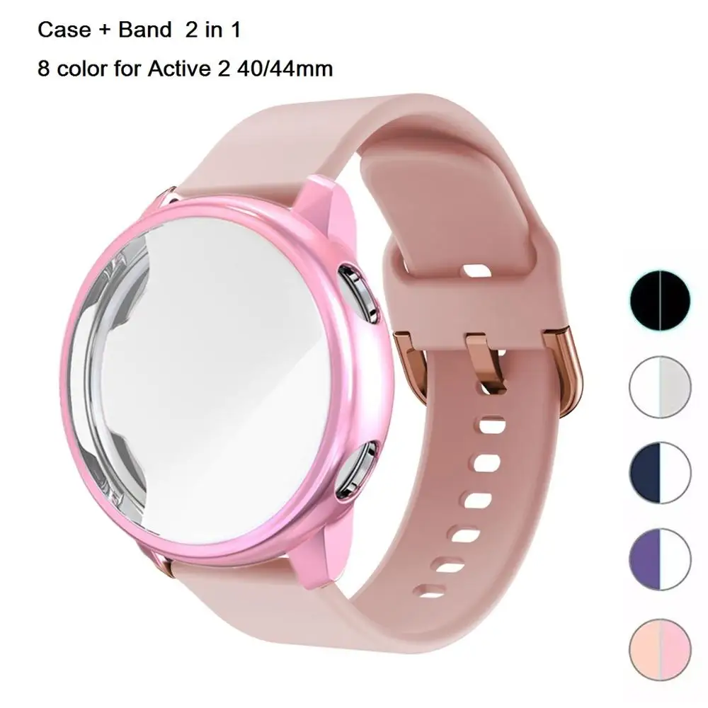 Ремешок и чехол для Huawei watch gt 3 2 42 мм 46 силиконовый с полным покрытием смарт-часов