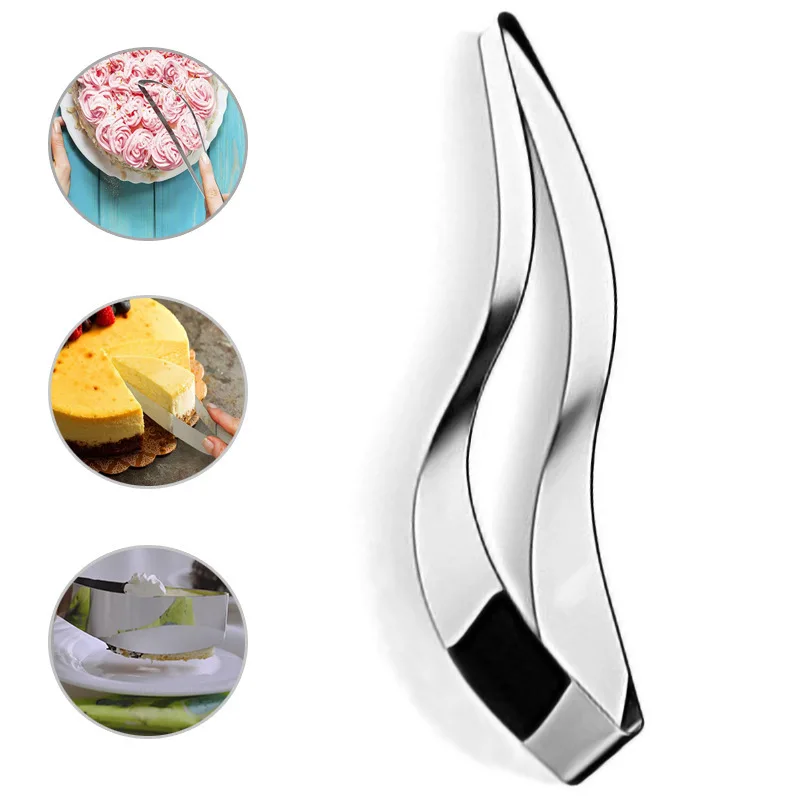 

Stainless Steel Cake Pie Slicer Cookie Fondant Cake Cutters Pie Knife DIY Bread Pastry Divider Cake Clamping Device Baking Tools