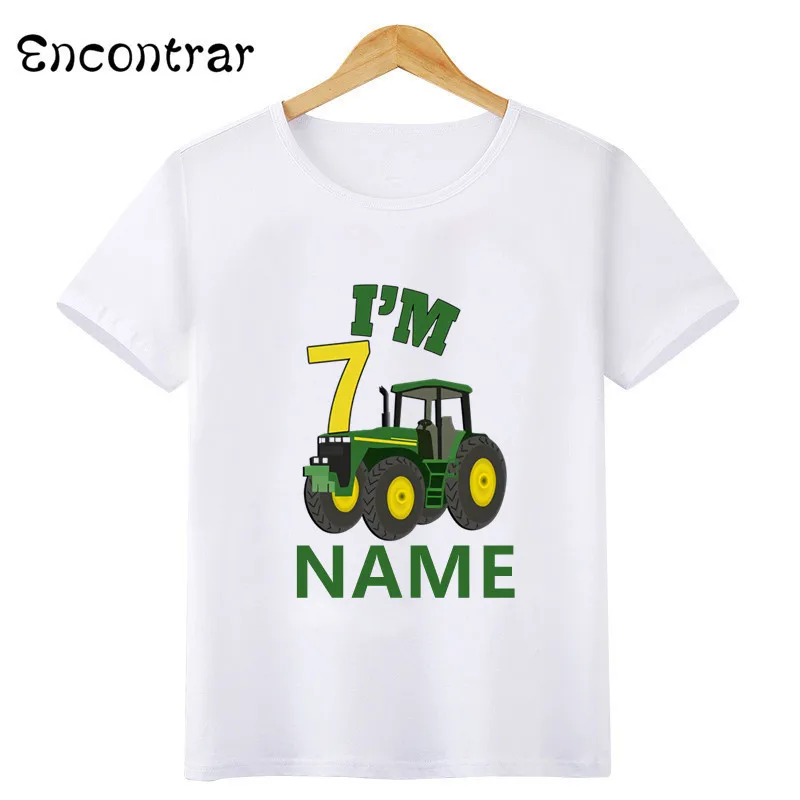 Футболка для мальчиков с изображением фермерского трактора Детская футболка на