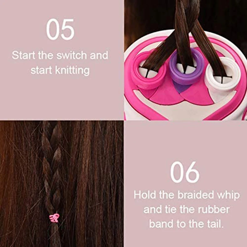 In Stock Electric Automatic DIY Hair Knitting Machine Braid Tools Twist Roll Twisted Xmas Girl Gift | Красота и здоровье
