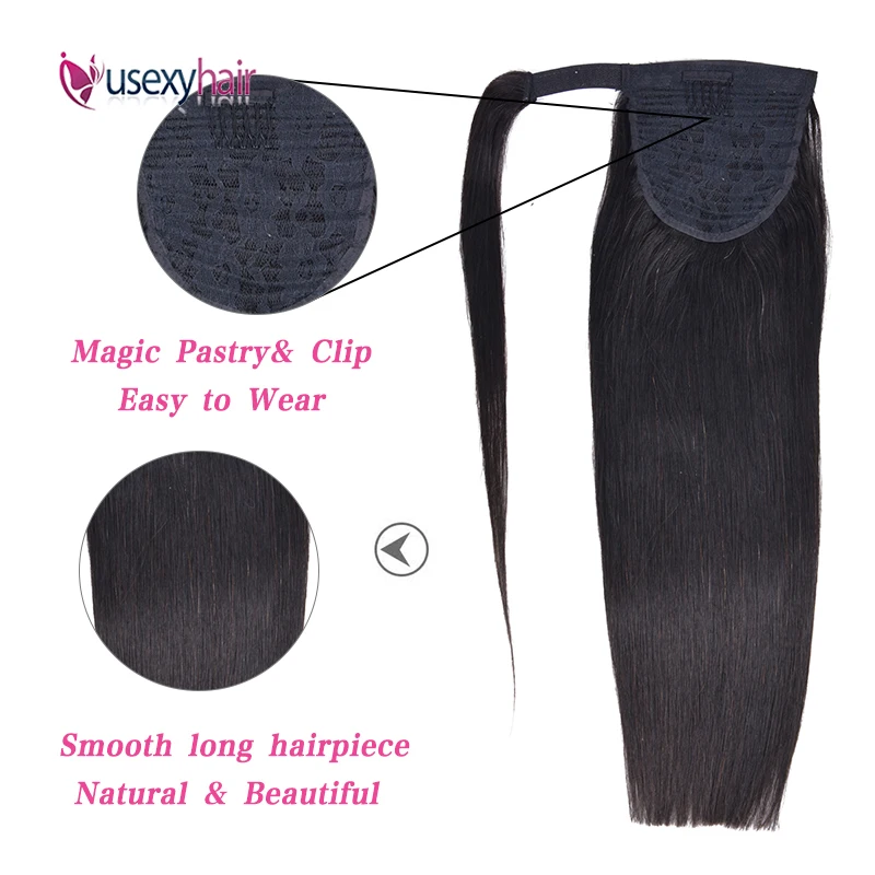 Прямые человеческие волосы конский хвост Remy Ombre бразильские накладные на шнурке