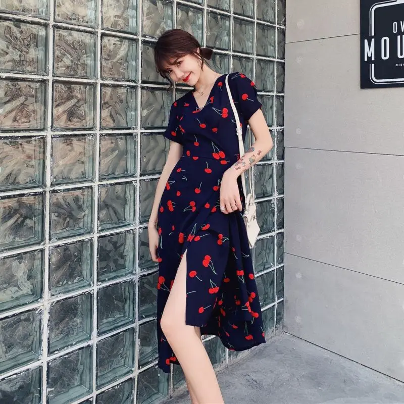

COIGARSAM French Style Women Long dress New Summer Dresses 1945